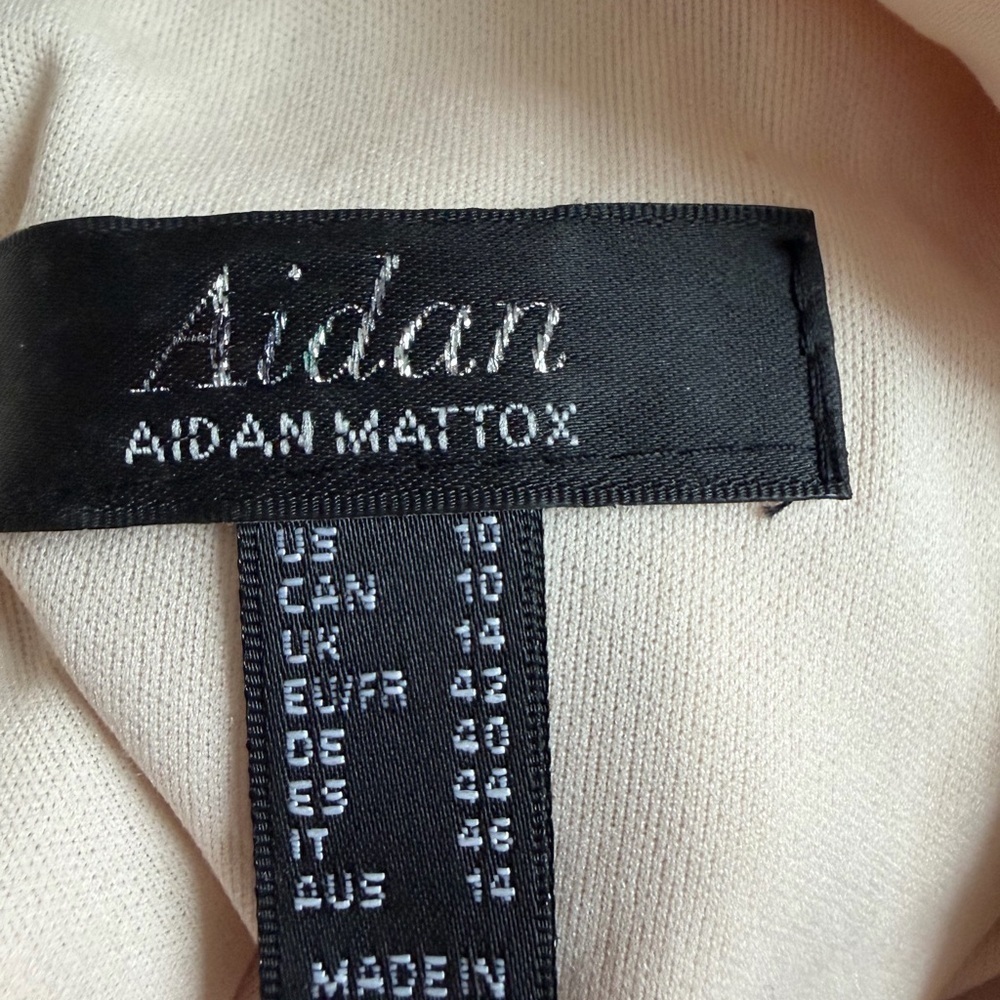 Vintage Aidan Mattox Elegant Cream Dress - Picture 5 of 5